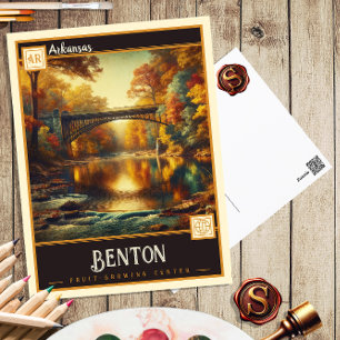 Benton, Arkansas   Antieke ansichtkaart Briefkaart