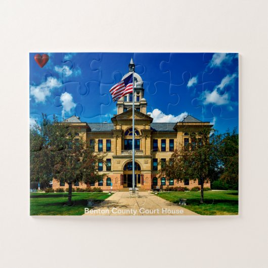Benton County Court House Jigzaag Puzzle Legpuzzel (Horizontaal)