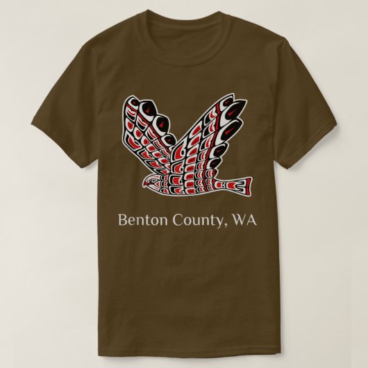 Benton County Redailed Hawk Native American Bird o T-shirt (Design voorkant)