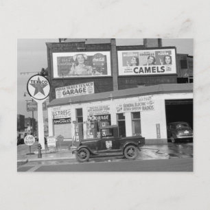 Benton Harbor Filling Station, jaren 1940 Briefkaart