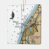 Benton Harbour MI Nautical Chart Keramisch Ornament (Links)