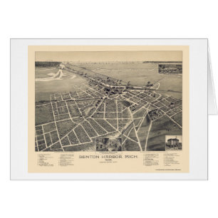 Benton Harbour, Michigan Panoramic Map - 1889