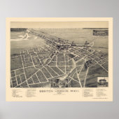 Benton Harbour, Michigan Panoramic Map - 1889 Poster (Voorkant)
