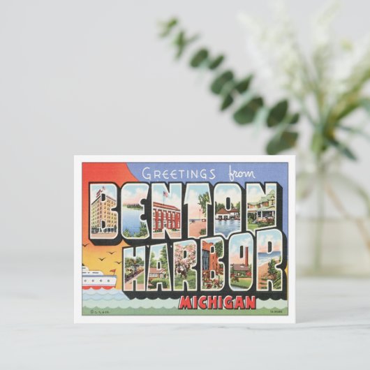  Benton Harbour Michigan USA Briefkaart (Staand voorkant)