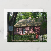 Benton Homestead, Tolland, CT. Briefkaart (Voorkant / Achterkant)