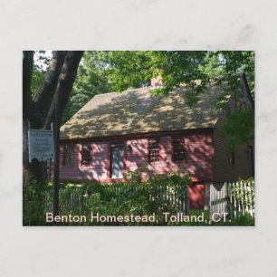 Benton Homestead, Tolland, CT. Briefkaart