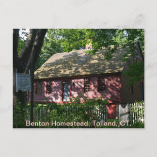 Benton Homestead, Tolland, CT. Briefkaart