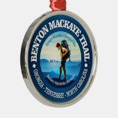Benton MacKaye Trail (Hiker C) Metalen Ornament (Rechts)