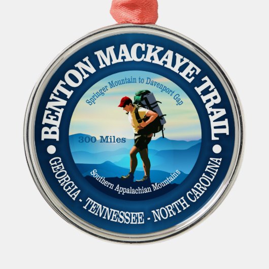 Benton MacKaye Trail (Hiker C) Metalen Ornament (Voorkant)