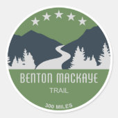 Benton MacKaye Trail Ronde Sticker (Voorkant)