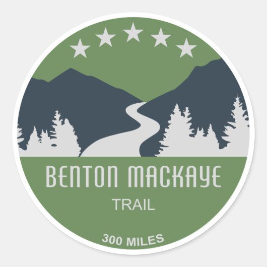 Benton MacKaye Trail Ronde Sticker (Voorkant)