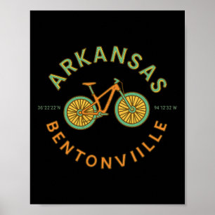 Bentonville Arkansas Antieke Mountainbike Fiets Poster