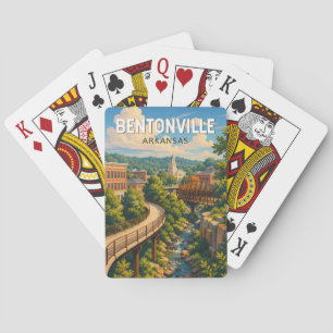 Bentonville Arkansas Illustratie Reis Kunst Pokerkaarten