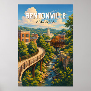 Bentonville Arkansas Illustratie Reis Kunst Poster