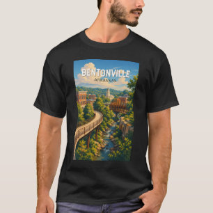 Bentonville Arkansas Illustratie Reis Kunst T-shirt