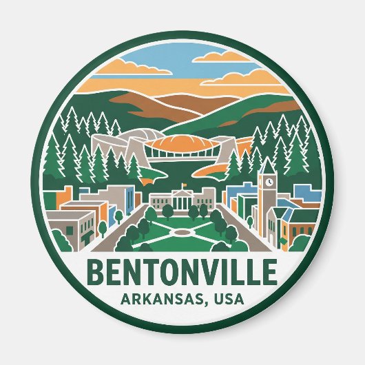 Bentonville Arkansas Magneet (Voorkant)