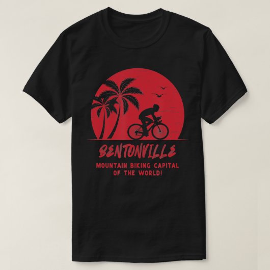 Bentonville Arkansas Mountain Biking T-shirt (Design voorkant)