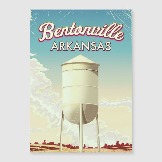 Bentonville, Arkansas reisposter. (Voorkant)
