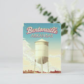 Bentonville, Arkansas reisposter. Briefkaart (Staand voorkant)