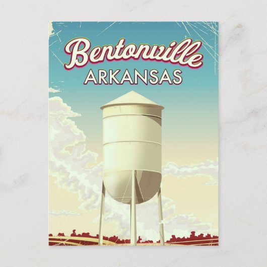 Bentonville, Arkansas reisposter. Briefkaart (Voorkant)