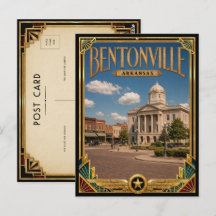 Bentonville Arkansas Vintage Art Deco Gouden Tijdp