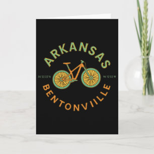 Bentonville Arkansas Vintage Mountainbike Fiets Kaart