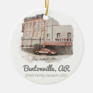 Bentonville Arkansas Walmart waterverf ornament