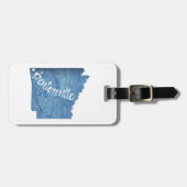 Bentonville Arkansas Wood Grain Bagagelabel (Voorkant horizontaal)