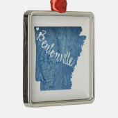 Bentonville Arkansas Wood Grain Metalen Ornament (Rechts)