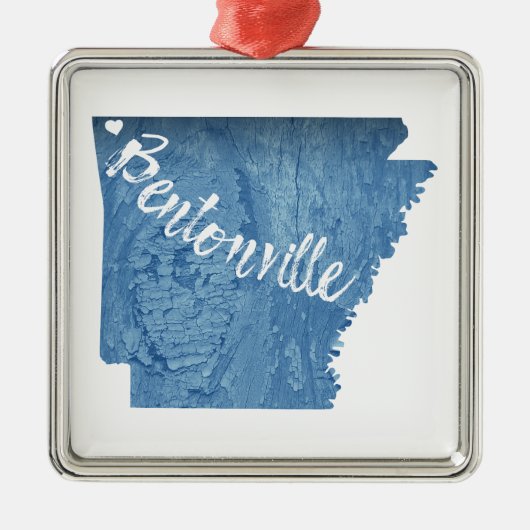 Bentonville Arkansas Wood Grain Metalen Ornament (Voorkant)