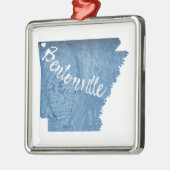 Bentonville Arkansas Wood Grain Metalen Ornament (Links)