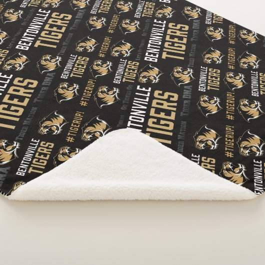 Bentonville High School Mascot Sherpa Blanket Sherpa Deken (3/4)