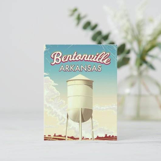 Bentonville, reisposter Arkansas. Briefkaart (Staand voorkant)