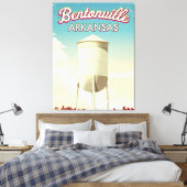 Bentonville, reisposter Arkansas. Canvas Afdruk (Insitu (Slaapkamer))