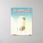 Bentonville, reisposter Arkansas. Canvas Afdruk (Voorkant)