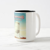 Bentonville, reisposter Arkansas. Tweekleurige Koffiemok (Voorkant rechts)