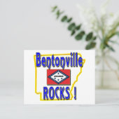Bentonville Rocks. (blauw) Briefkaart (Staand voorkant)