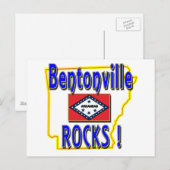 Bentonville Rocks. (blauw) Briefkaart (Voorkant / Achterkant)