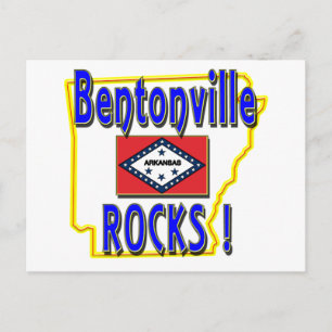 Bentonville Rocks. (blauw) Briefkaart