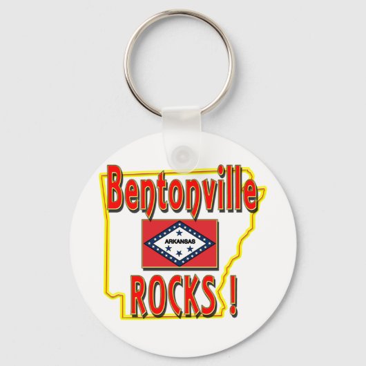 Bentonville Rocks. (Rood) Sleutelhanger (Voorkant)
