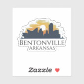 Bentonville Silhouet, Arkansas Sticker (Vel)