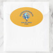 Benut het wereldwijde potentieel. 24 oktober ovale sticker (Tas)