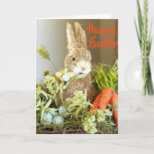 ***BENUTTE U*** EENVOUDIGER KAART MET BUNNY (Voorkant)