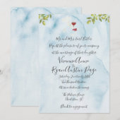 Benvenuti Italia Blauwe bruiloft uitnodiging (Voorkant / Achterkant)