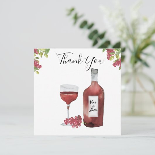 Benvenuti Italia Bruiloft Dank u Kaarten (Staand voorkant)
