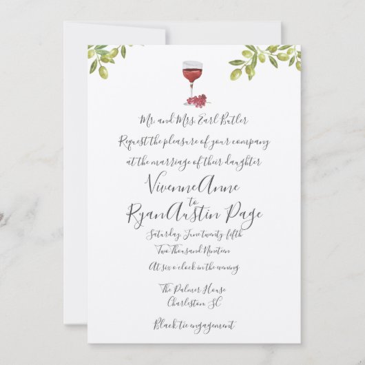 Benvenuti Italia bruiloft uitnodiging (Voorkant)