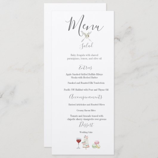 Benvenuti Italia huwelijksmenu Save The Date (Voorkant / Achterkant)