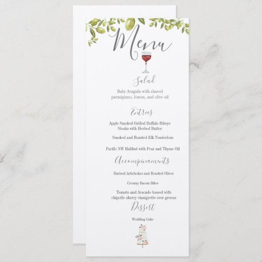 Benvenuti Italia huwelijksmenu Save The Date (Voorkant / Achterkant)