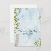 Benvenuti Italia Toscaanse bruiloft Informatiekaartje (Voorkant / Achterkant)