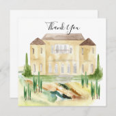 Benvenuti Italia Villa Wedding Bedankt Kaart (Voorkant / Achterkant)